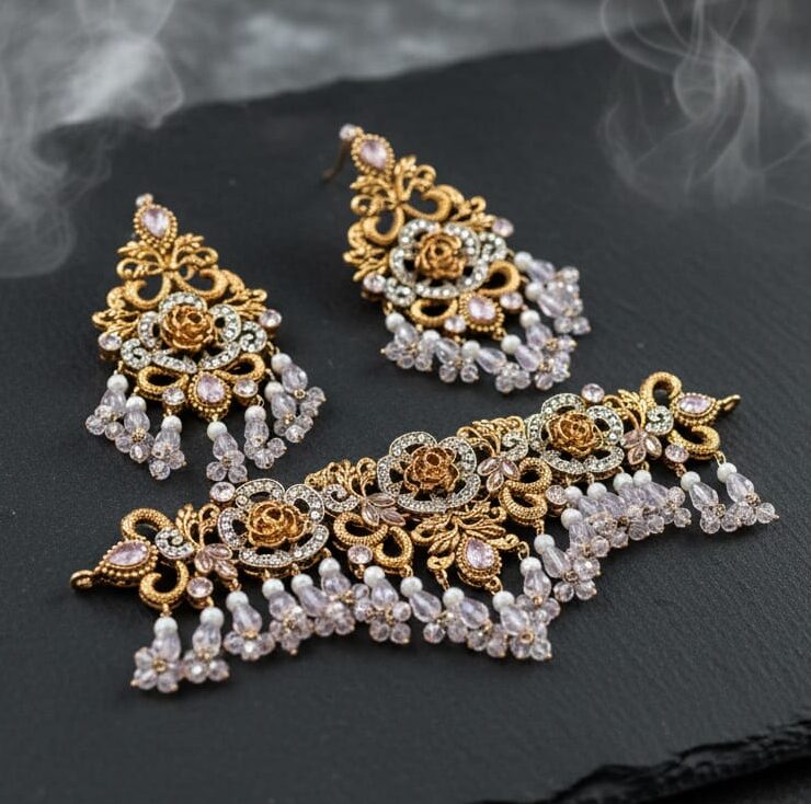 gold plated jewellery set