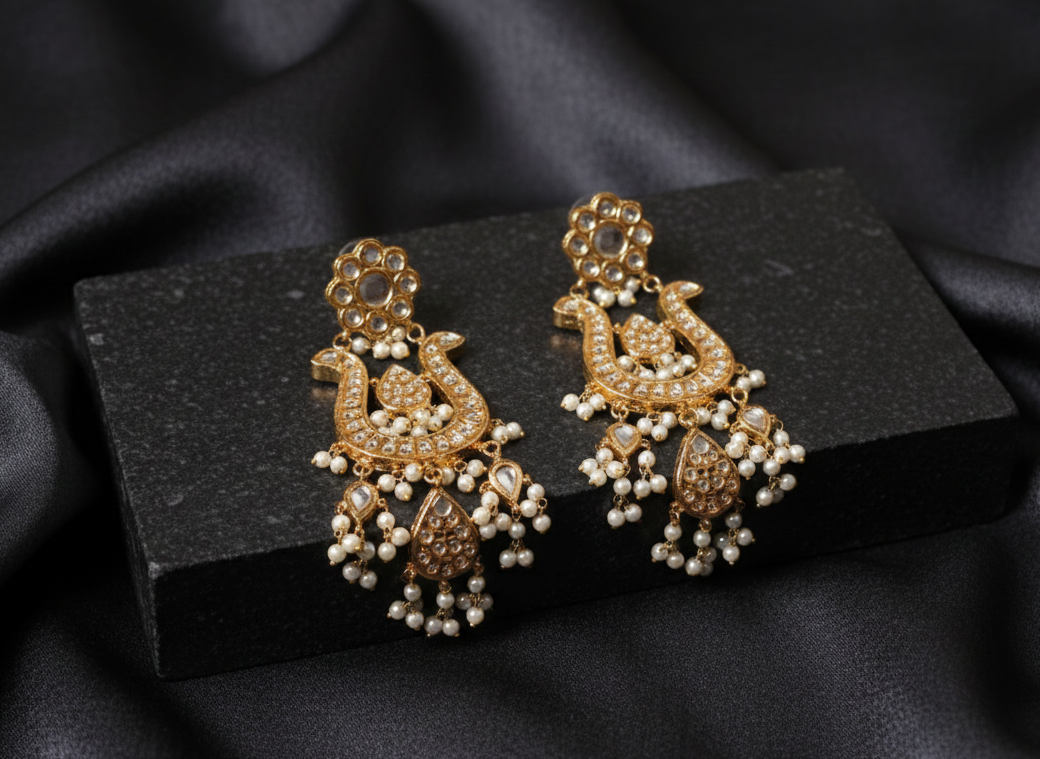 Kundan Earrings Stylish and lightweight