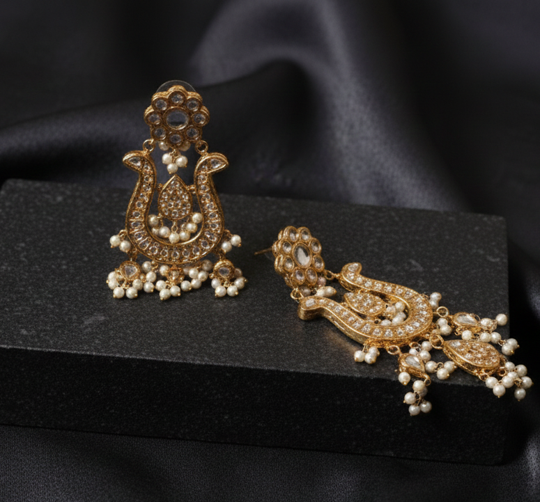 Kundan Earrings Stylish and lightweight