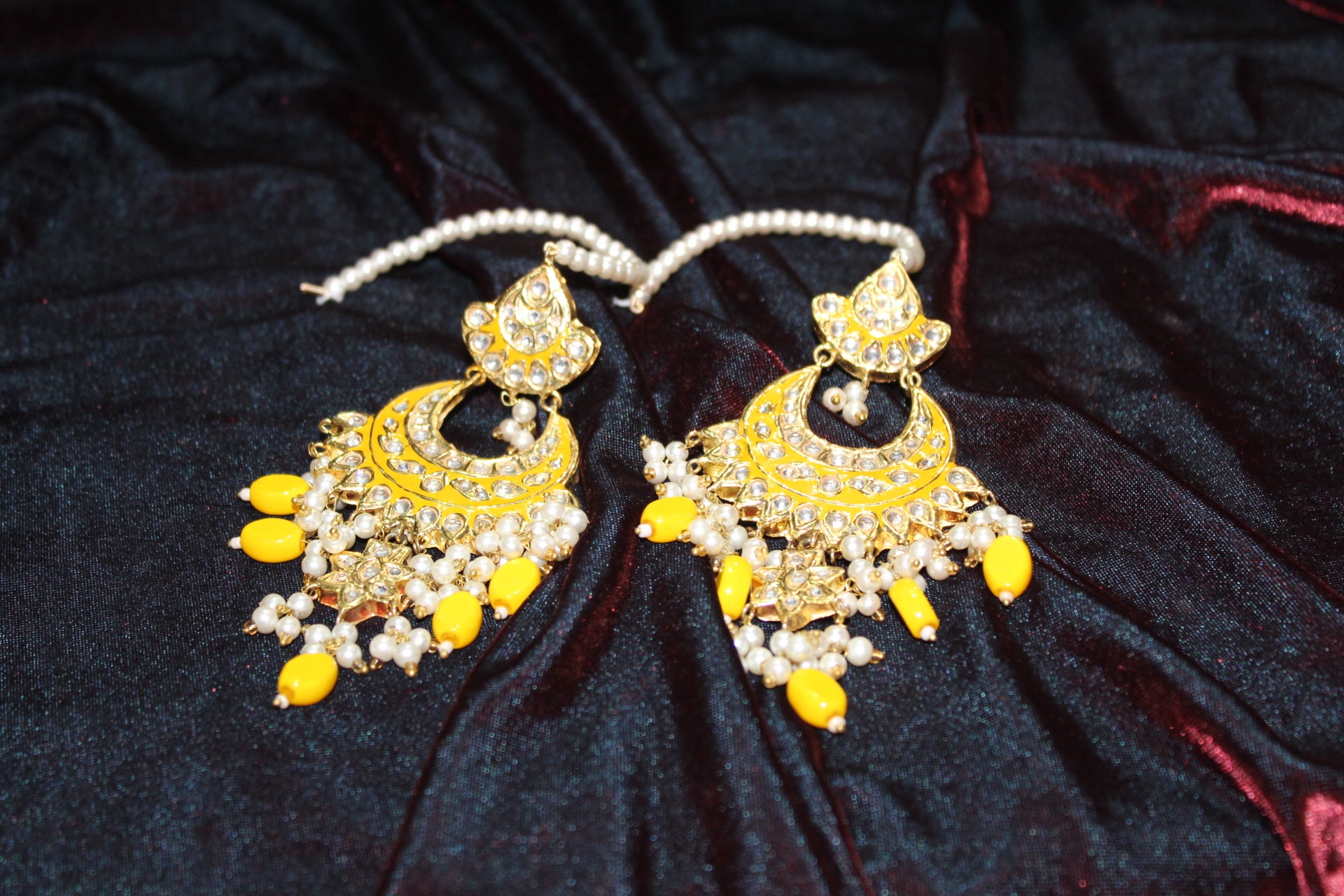KUNDAN MEENAKARI EARRINGS