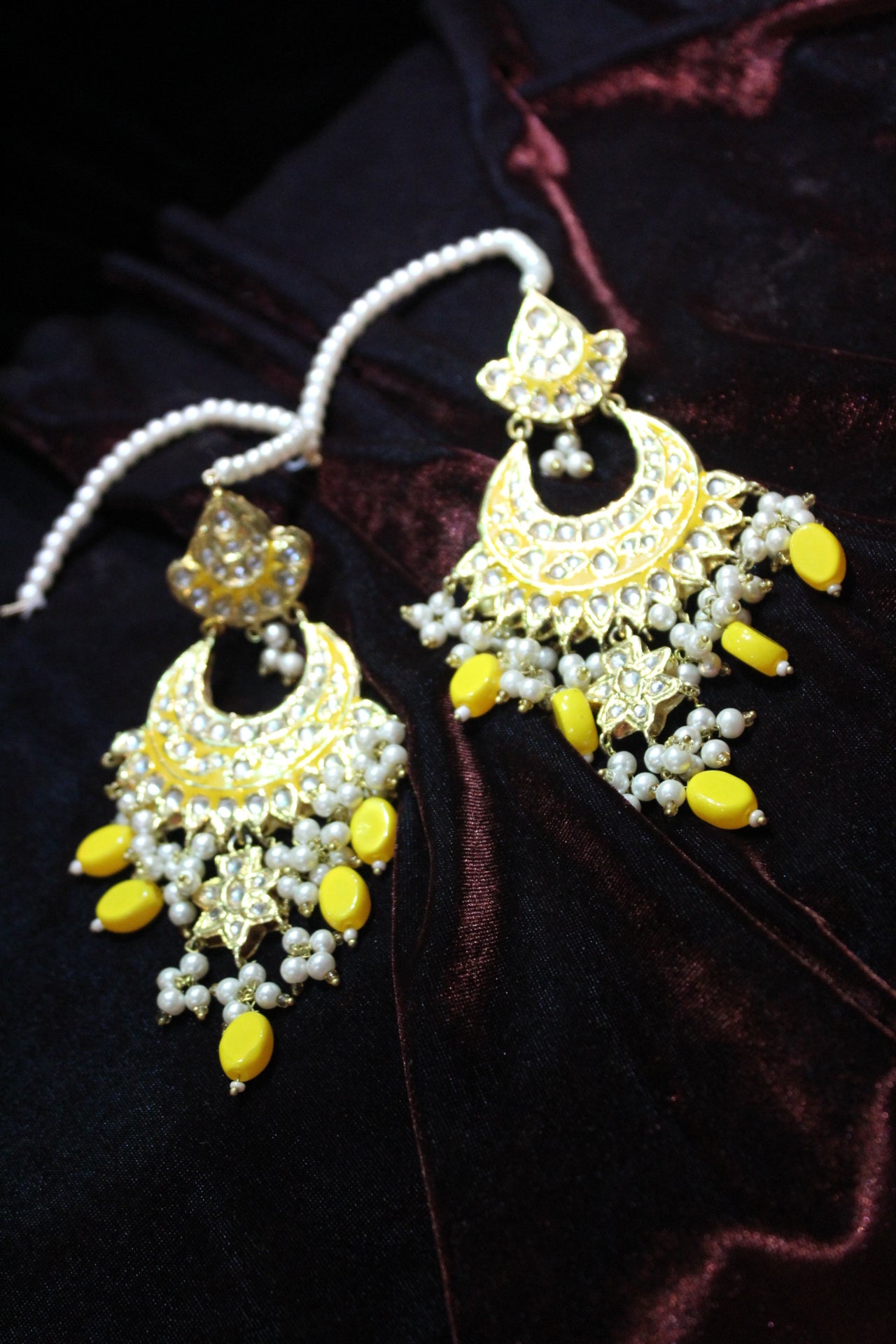 KUNDAN MEENAKARI EARRINGS