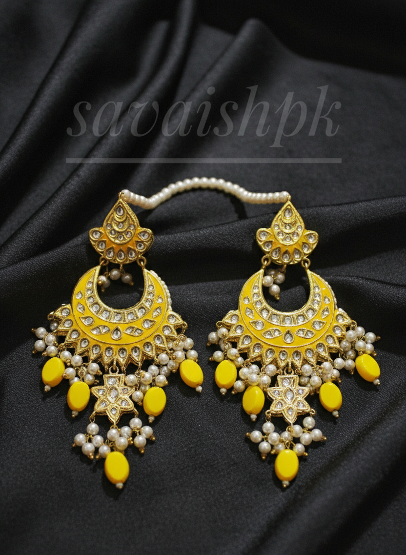 KUNDAN MEENAKARI EARRINGS