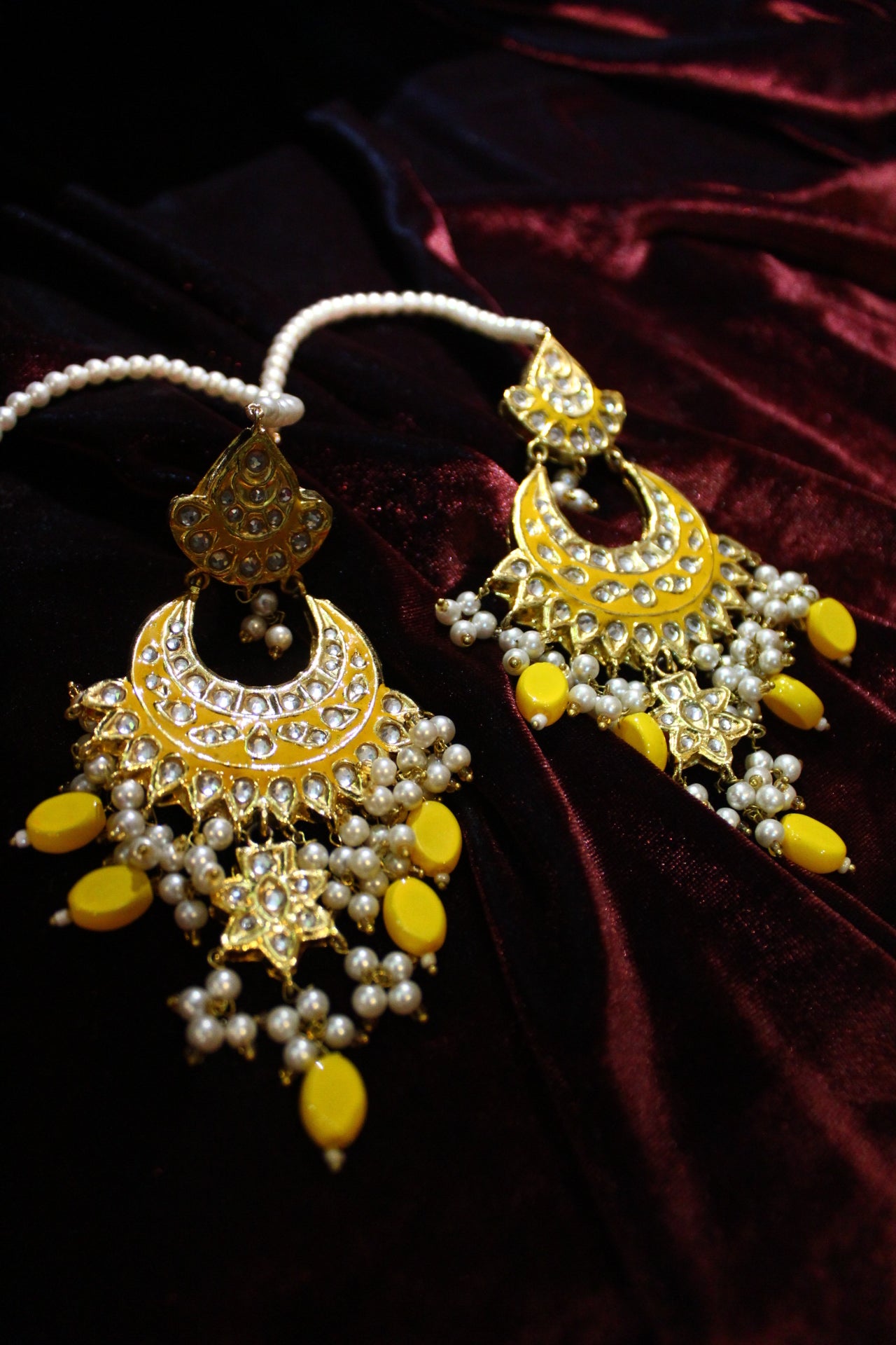 KUNDAN MEENAKARI EARRINGS